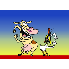 A4Cowc2 Vafa Cow and chicken